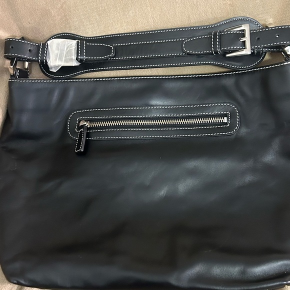 Tess Loriani, Milano New Leather & Suede Shoulder Handbag Cool Silver Hardware - Picture 8 of 16